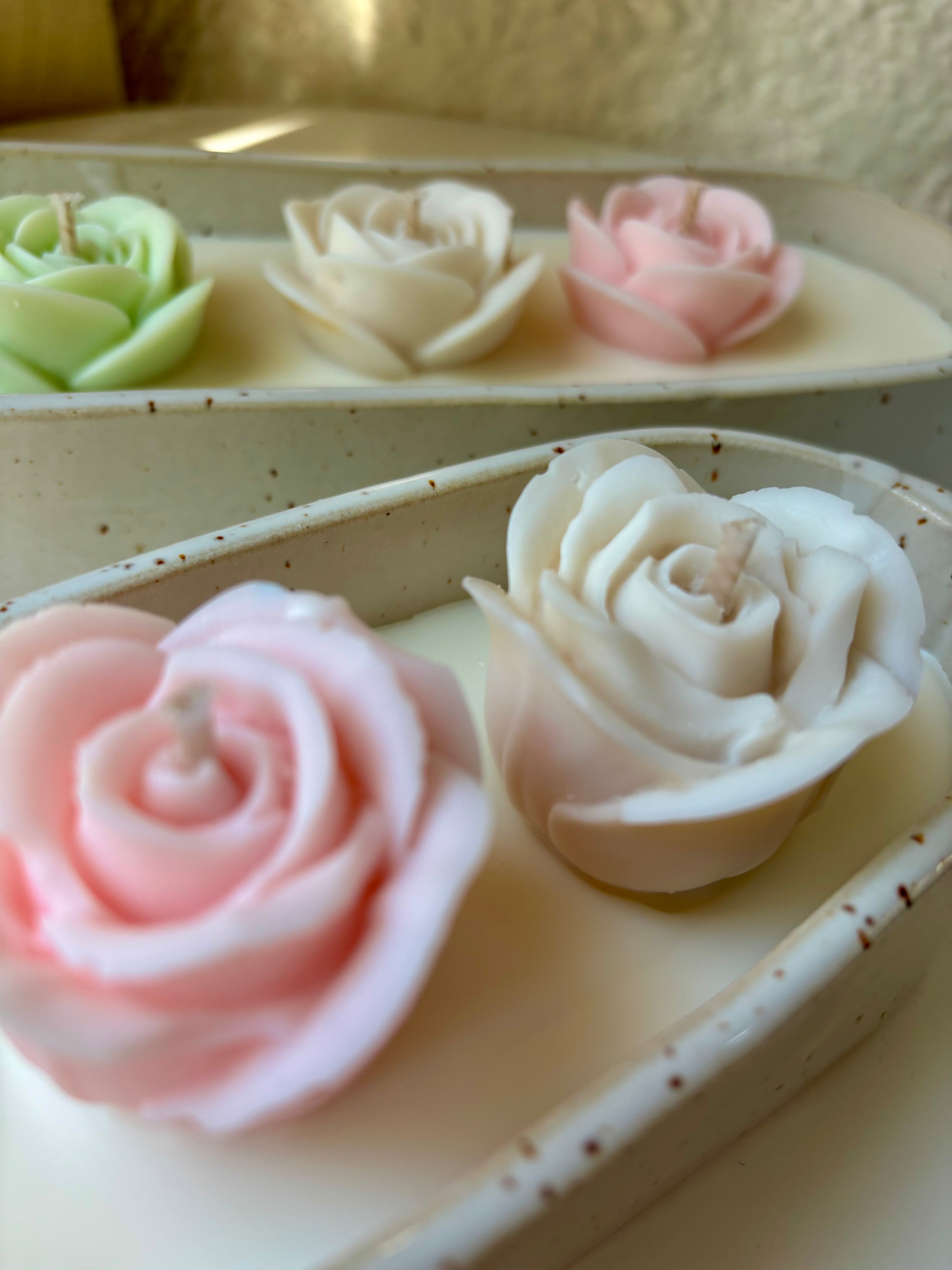 Rose Petal - handgemaakte keramieken schaalkaars