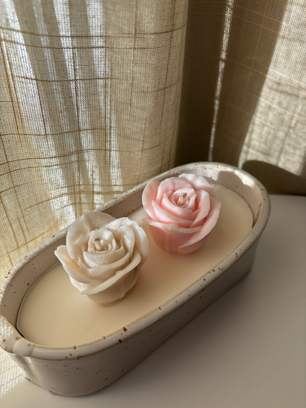 Rose Petal - handgemaakte keramieken schaalkaars