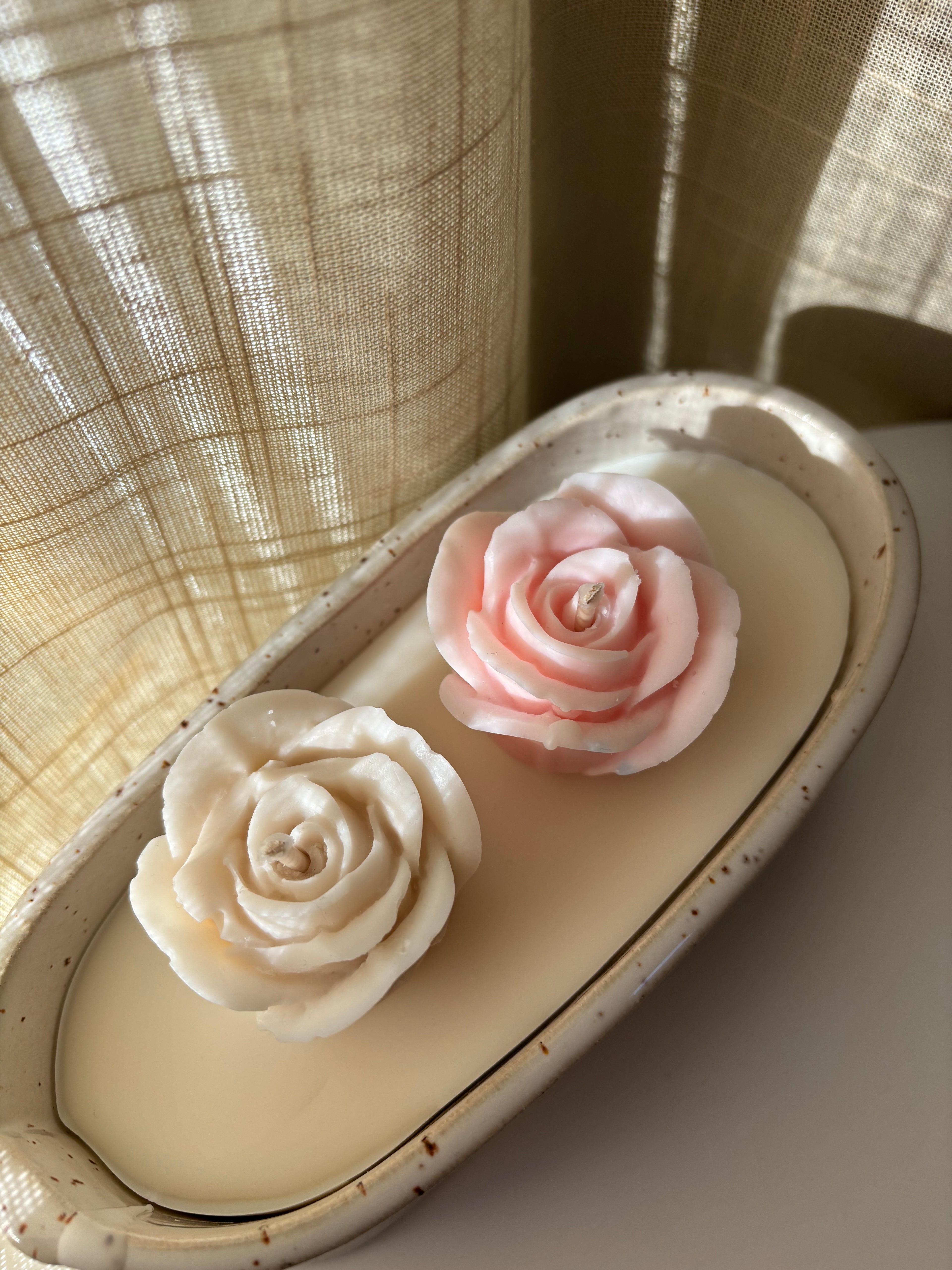 Rose Petal - handgemaakte keramieken schaalkaars