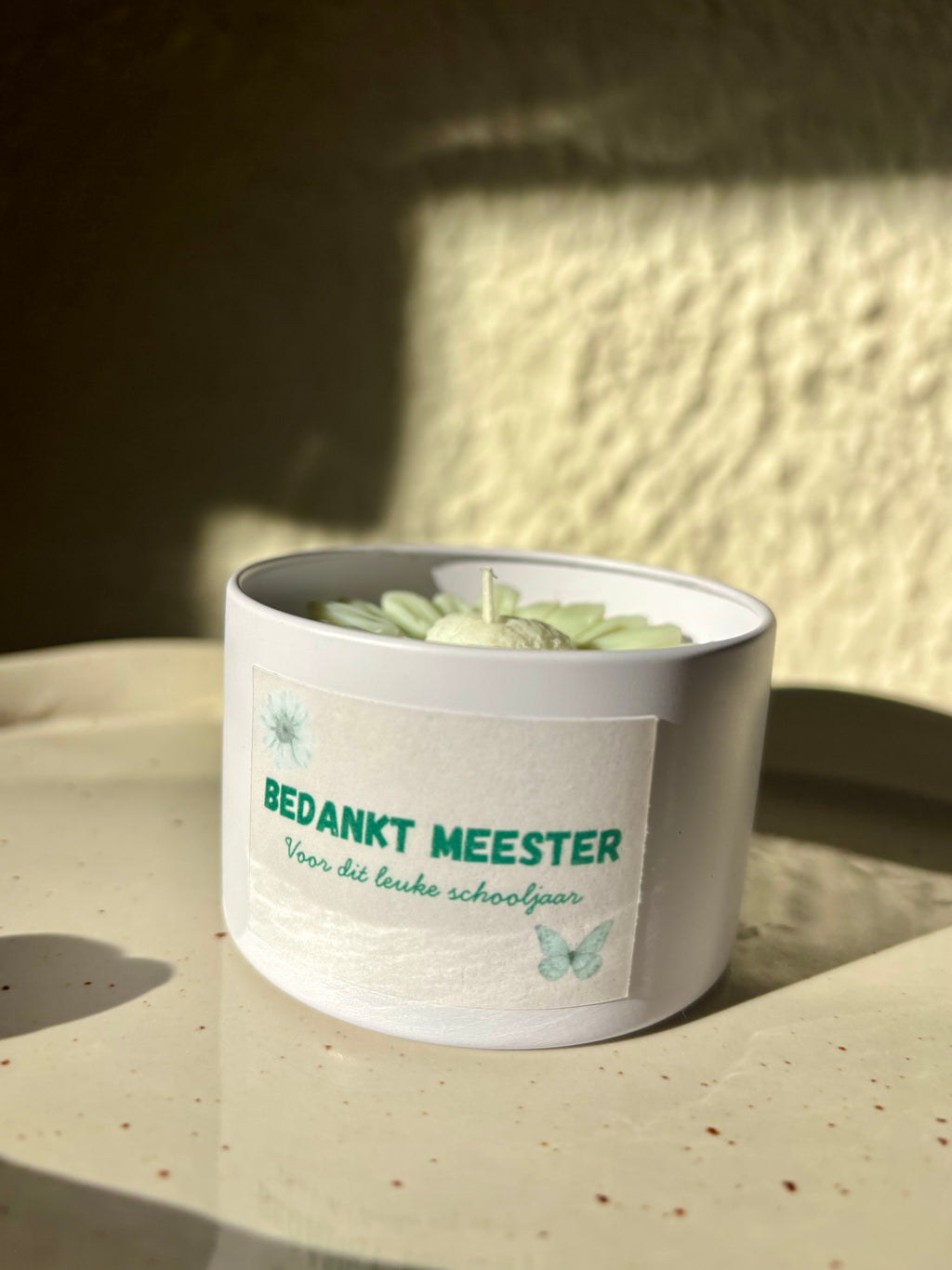 Juf/meester bedank kaarsje - MADELIEFJE