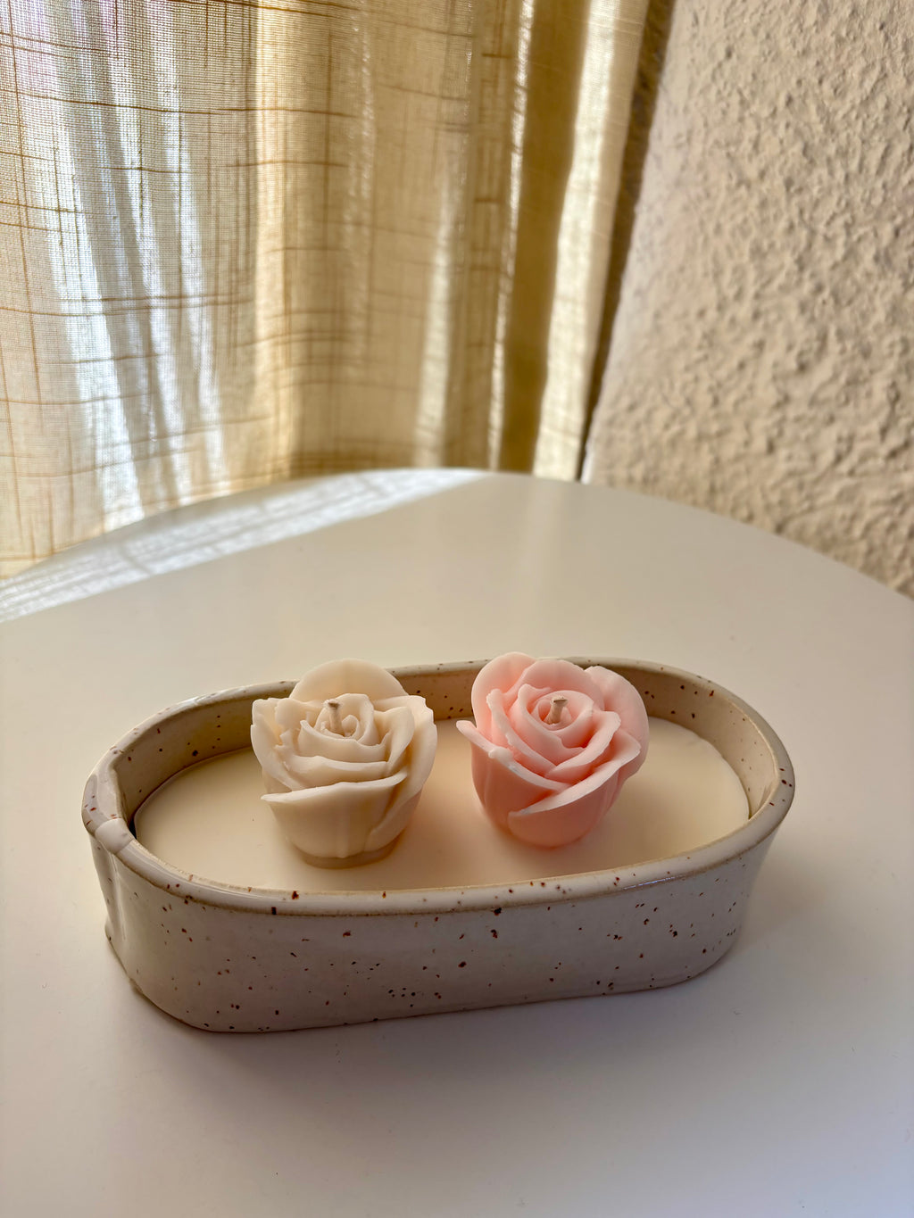 Rose Petal - handgemaakte keramieken schaalkaars